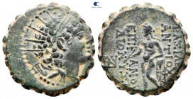 Seleukid Kingdom. Ake-Ptolemaïs mint. Antiochos VI Dionysos 144-142 BC. From the Tareq Hani collection. Serrate Æ