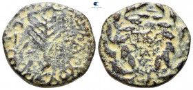 Judaea. Tiberias. Herodians. Herod III Antipas 4 BCE-CE 39. From the Tareq Hani collection. Half Unit Æ