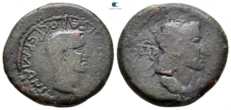 Kings of Bosporos. Aspurgus with Caligula AD 14-37. 
12 Units Æ

20 mm, 8,33 ...