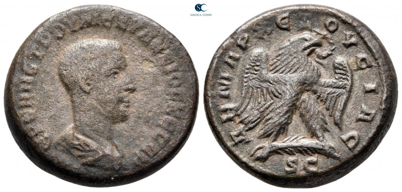 Seleucis and Pieria. Antioch. Herennius Etruscus, as Caesar AD 249-251. 
Billon...