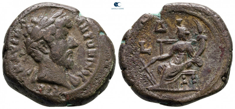 Egypt. Alexandria. Marcus Aurelius AD 161-180. Dated RY 4 (AD 163/4)
Billon-Tet...