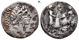 L. Pomponius Molo 97 BC. Rome. Denarius AR