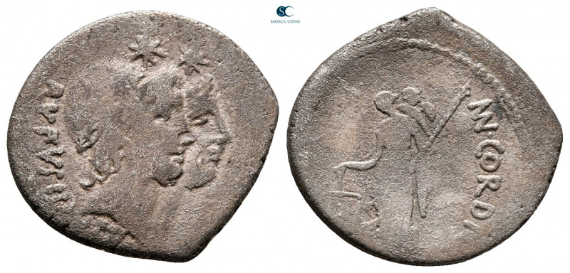 Mn. Cordius Rufus 46 BC. Rome
Denarius AR

21 mm, 3,14 g



nearly very f...