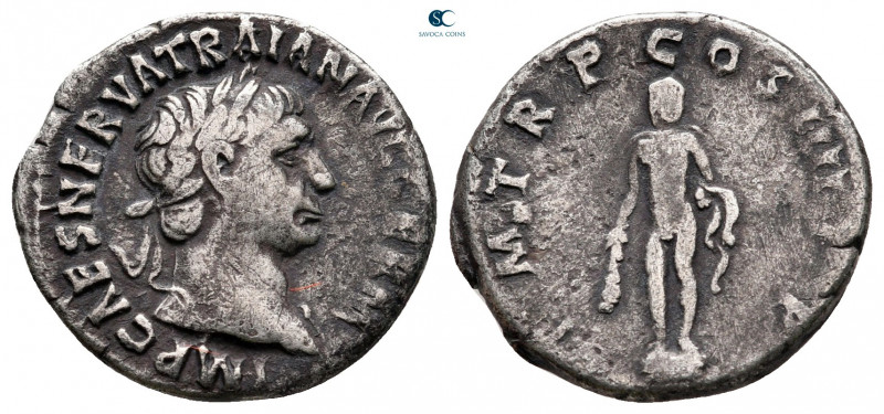 Trajan AD 98-117. Rome
Denarius AR

19 mm, 2,96 g



nearly very fine