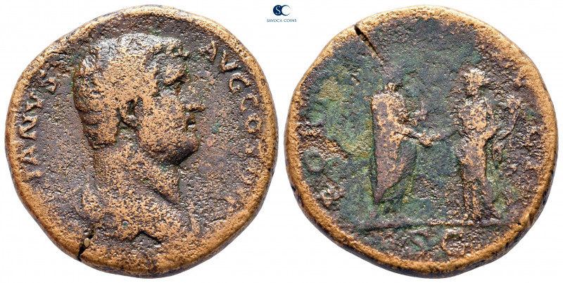 Hadrian AD 117-138. Rome
Sestertius Æ

30 mm, 26,18 g



fine