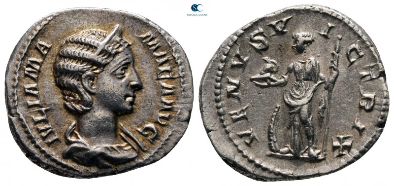 Julia Mamaea. Augusta AD 225-235. Rome
Denarius AR

20 mm, 3,02 g



good...