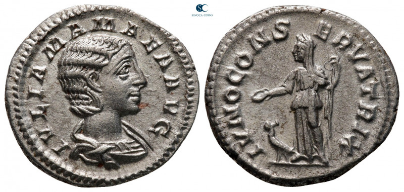 Julia Mamaea. Augusta AD 225-235. Rome
Denarius AR

20 mm, 3,10 g



very...