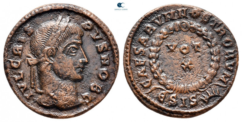 Crispus, as Caesar AD 316-326. Siscia
Follis Æ

17 mm, 2,63 g



very fin...