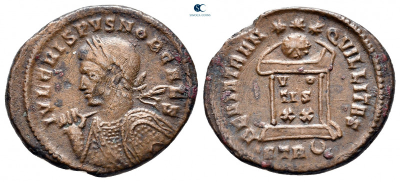 Crispus, as Caesar AD 316-326. Treveri
Follis Æ

21 mm, 3,10 g



very fi...