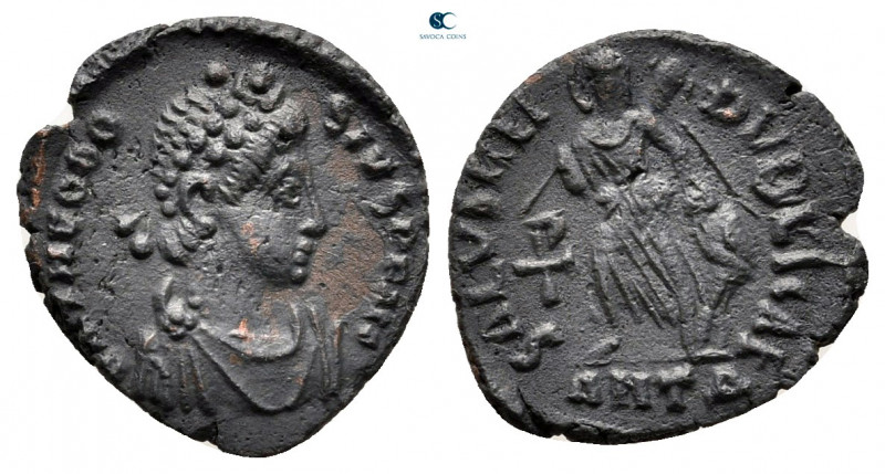 Theodosius I AD 379-395. From the Tareq Hani collection. Antioch
Follis Æ

12...