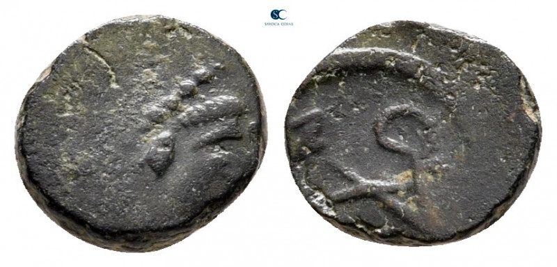 Zeno, second reign AD 476-491. Uncertain mint
Nummus Æ

7 mm, 0,82 g



n...