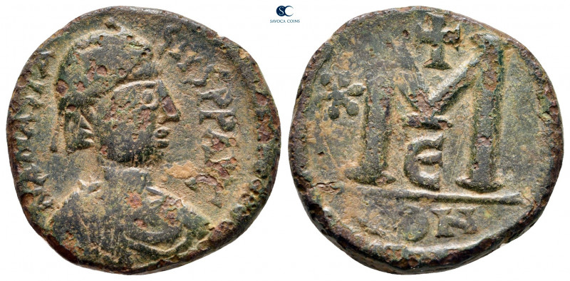 Anastasius I AD 491-518. Constantinople
Follis or 40 Nummi Æ

23 mm, 7,78 g
...