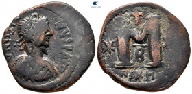 Justin I AD 518-527. Nikomedia. Follis or 40 Nummi Æ