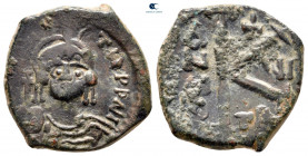 Maurice Tiberius AD 582-602. Possibly Thessalonica. Half Follis or 20 Nummi Æ