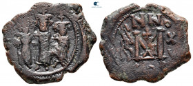Heraclius & H.Constantine & Martina AD 610-641. Constantinople. Follis or 40 Nummi Æ