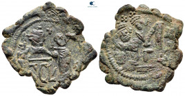 Heraclius with Heraclius Constantine AD 610-641. Sicilian mint. Follis or 40 Nummi Æ