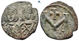 Michael II with Theophilus AD 820-829. Syracuse. Follis or 40 Nummi Æ