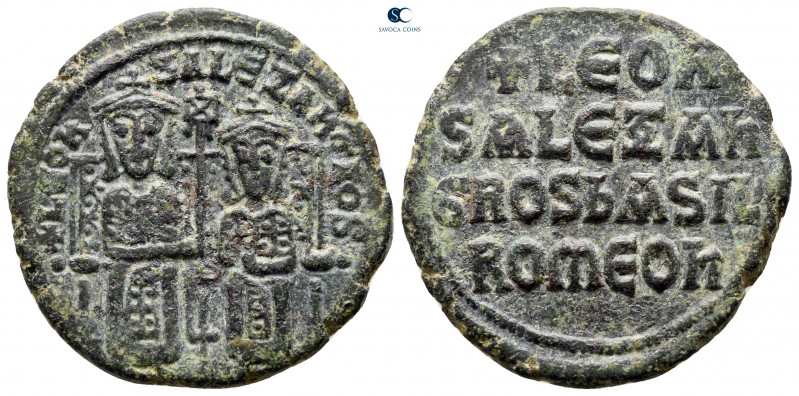 Leo VI with Alexander AD 886-912. Constantinople
Follis Æ

26 mm, 8,43 g

...