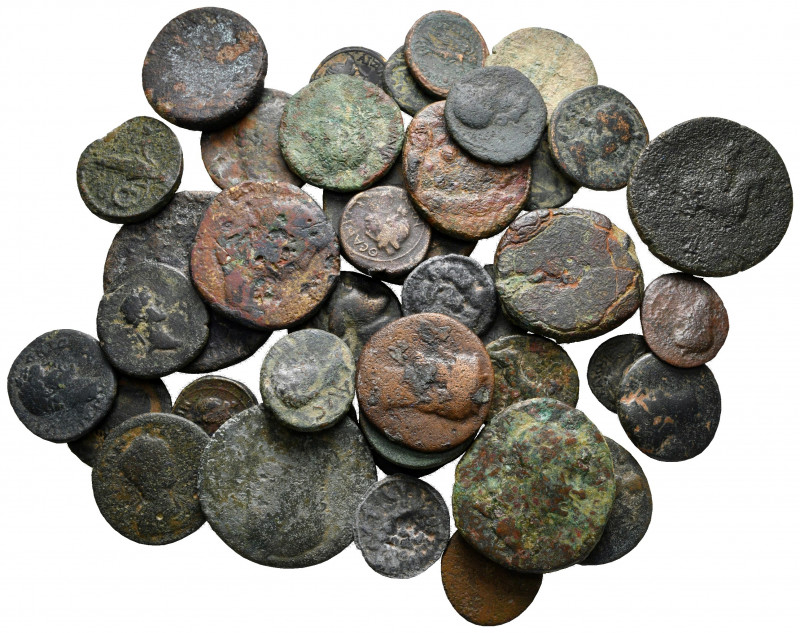 Lot of ca. 40 roman provincial bronze coins / SOLD AS SEEN, NO RETURN! 

nearl...