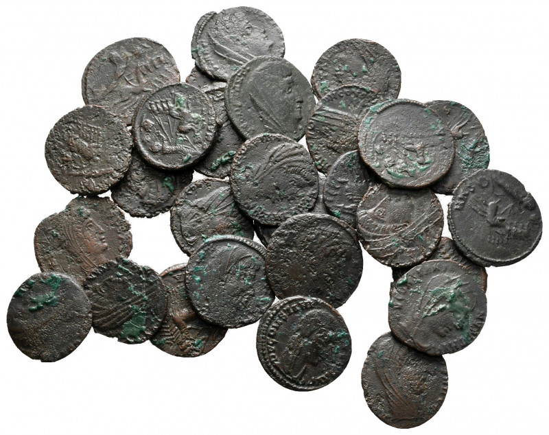 Lot of ca. 28 roman bronze coins / SOLD AS SEEN, NO RETURN! 

fine