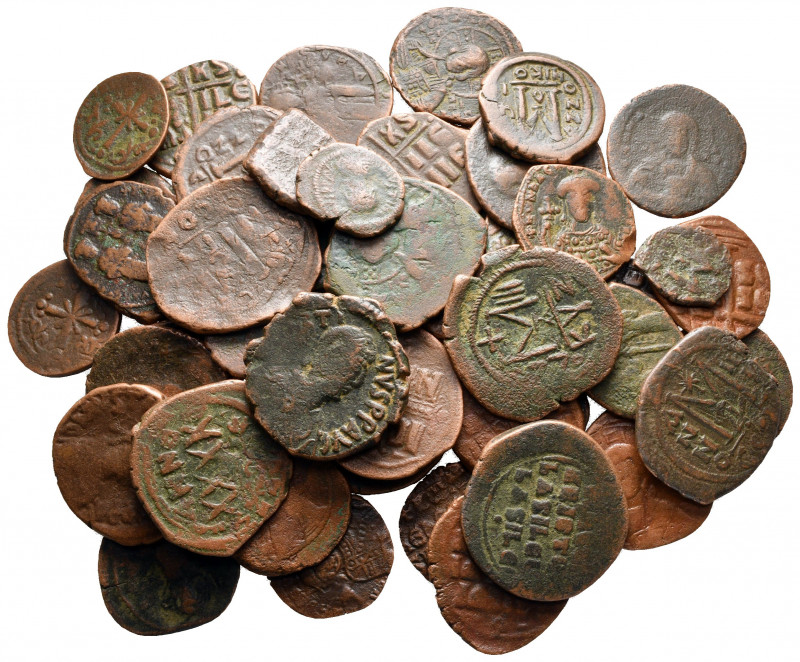 Lot of ca. 50 byzantine bronze coins / SOLD AS SEEN, NO RETURN! 

nearly very ...