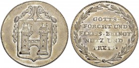 SCHWEIZ. AARGAU. Brugg. Schulprämie o. J. 6.70 g. Meier 196. Schweizer Medaillen 1358. Vorzüglich-FDC / Extremely fine- uncirculated.