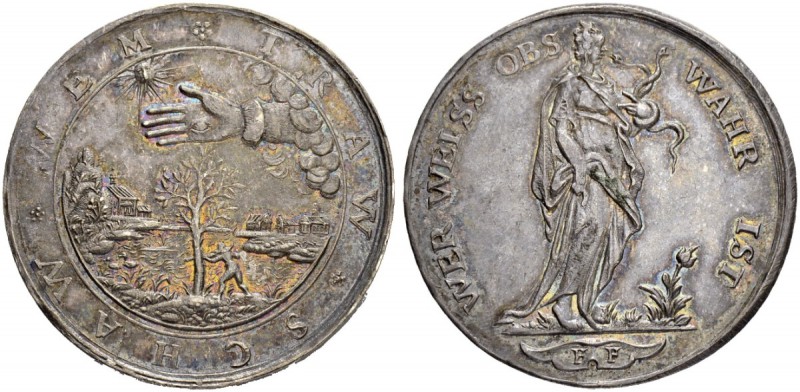 SCHWEIZ. BASEL. Medaillen. Silbermedaille o. J. (um 1630). Auf das Vertrauen. 18...