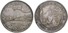 SCHWEIZ. BASEL. Medaillen. Silbermedaille o. J. (um 1645). Auf das Vertrauen. Angedeutete Randriffelung. 14.82 g. Winterstein 129a. Schweizer Medaille...