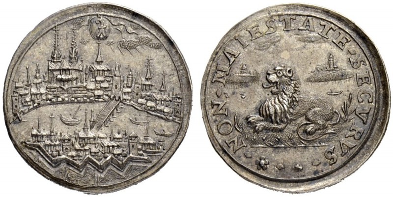 SCHWEIZ. BASEL. Medaillen. Silbermedaille o. J. (um 1685). 2.90 g. Winterstein 1...