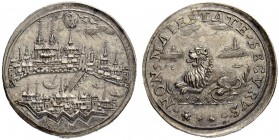 SCHWEIZ. BASEL. Medaillen. Silbermedaille o. J. (um 1685). 2.90 g. Winterstein 199. Schweizer Medaillen -. Sehr selten / Very rare. Prachtvolle Erhalt...