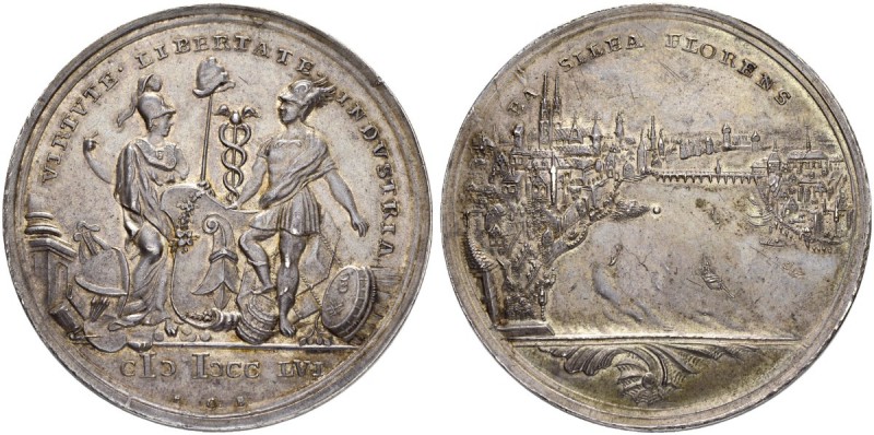 SCHWEIZ. BASEL. Medaillen. Silbermedaille 1756. Zur Erinnerung an das grosse Erd...