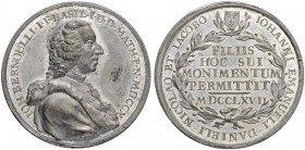SCHWEIZ. BASEL. Medaillen. Zinnmedaille 1767. Auf Johannes Bernoulli. 19.02 g. Winterstein 251b. Schweizer Medaillen -. Sehr selten / Very rare. Vorzü...