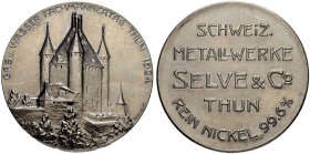SCHWEIZ. BERN. Medaillen. Reinnickel-Medaille 1924. Thun. Gas und Wasser Fachmännertag. Schweizerische Metallwerke Selve & Co. Reinnickel 99,6%. 32.15...