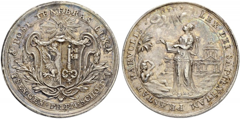 SCHWEIZ. GENF/GENÈVE. Medaillen. Schulprämie in Silber o. J. (um 1780). 29.71 g....