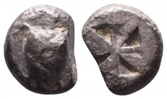 Islands off Attica, Aegina AR Stater. Circa 510-480 BC. Turtle; countermark: skew device / Incuse square with ‘Union Jack’ pattern. Milbank pl. 1, 11;...