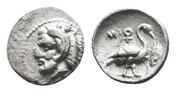 CILICIA. Mallos. Obol (Circa 440-390 BC).
Obv: Head of Herakles left, wearing l...