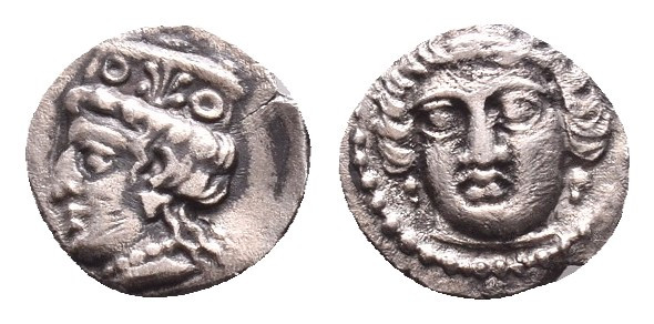 Greek Obol, Ca. 350-300 BC. AR
CILICIA. Tarsos. 4th century BC. Obol. Female he...