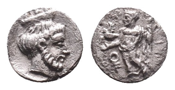 Greek Obol, Ca. 350-300 BC. AR
CILICIA. Tarsos. Tiribazos (Satrap of Lydia, 388...