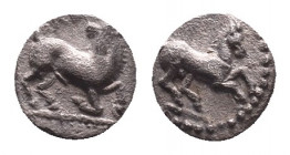 Greek Obol, Ca. 350-300 BC. AR
CILICIA, Kelenderis. 425-400- BC. AR Tetartemorion
Condition: Very Fine

Weight: 0.3 gr
Diameter: 7 mm