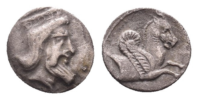 Greek Obol, Ca. 350-300 BC. AR
Cilicia, uncertain mint AR Obol. 4th century BC....