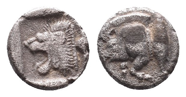 Greek Obol, Ca. 350-300 BC. AR
MYSIA. Kyzikos. Obol (Circa 450-400 BC).
Obv: F...
