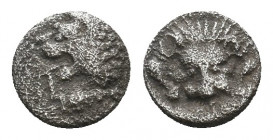 Greek Obol, Ca. 350-300 BC. AR
CARIA. Uncertain. Obol (Mid-late 5th century BC)
Condition: Very Fine

Weight: 0.5 gr
Diameter: 7 mm
