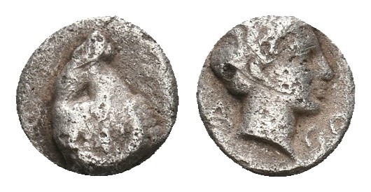 Greek Obol, Ca. 350-300 BC. AR
Troas - Kebren AR Obol (387-310 BC)
Condition: ...