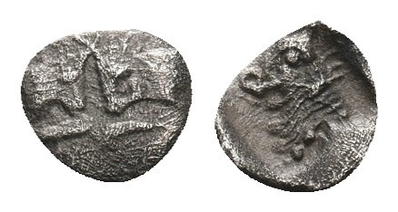 Greek Obol, Ca. 350-300 BC. AR
CARIA. Uncertain. Circa 500-450 BC. Tetartemorio...