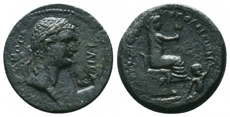 Domitian Æ of Flaviopolis-Flavias, Cilicia. Dated CY 17 = AD 89-90. Laureate hea...