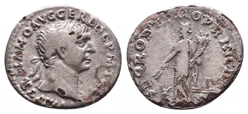 Roman Imperial Coins. Ae.
Trajan (AD 98-117). Silver denarius 
Condition: Very...