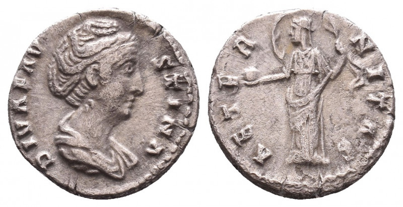 Roman Imperial Coins. Ae.
Faustina I, Diva; Died 140 AD, Rome, Denarius,
Condi...