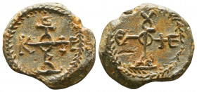 Byzantine Lead Seals, 7th - 13th Centuries

Condition: Very Fine




Weight: 15.1 gr
Diameter: 26 mm
