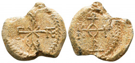 Byzantine Lead Seals, 7th - 13th Centuries

Condition: Very Fine




Weight: 14.5 gr
Diameter: 29 mm