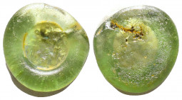 Byzantine Green Glass Weight with monogram on it, 7th - 13th Centuries

Condition: Very Fine




Weight: 3.6 gr
Diameter: 23 mm